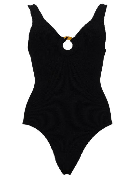 26SS 훈자 지 원피스 수영복 SCELINESH BLACK