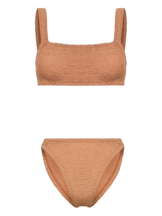 26SS 훈자 지 비키니 수영복 BXANDRACR METALLICCOCOA BROWN