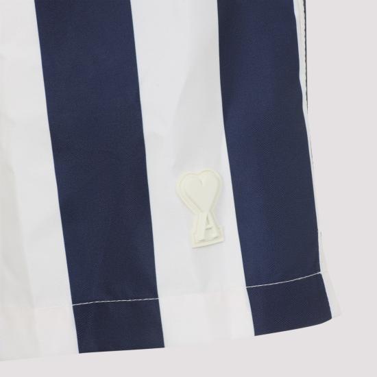 26SS 아미 롱 스트라이프 스윔수트 HBW316AW0027 A027 BLANC CREME ENCRE - AMI