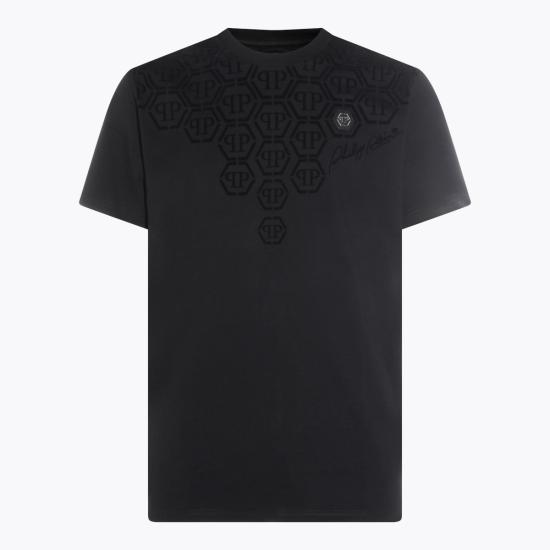 26SS 필립 플레인 반팔 티셔츠 SAFCMTK8682 PJY002N02 Black