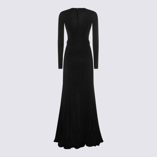 26SS 엘리자베타프랜치 롱 원피스 ABR5462E2 110 NERO - ELISABETTA FRANCHI