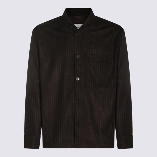 25FW 엔엔07 긴팔 셔츠 2560000186 780 BROWN STRIPE