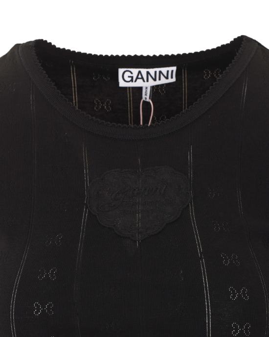 26FW 가니 반팔 티셔츠 A1050260 099 Black - GANNI