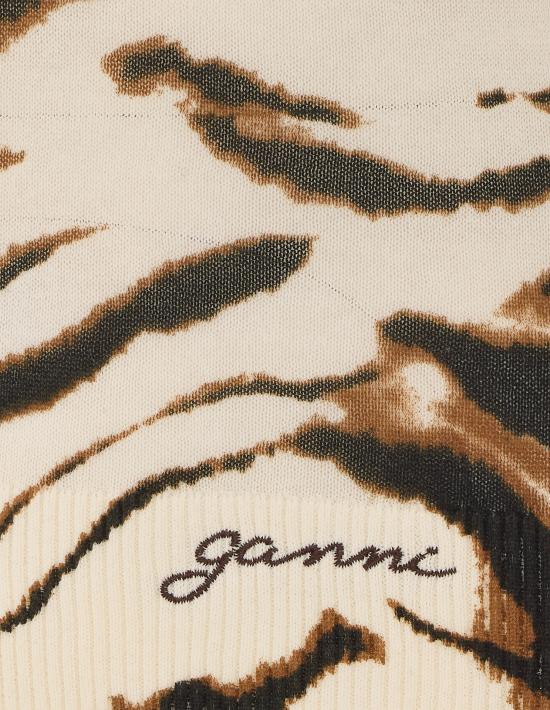 26FW 가니 폴로 티셔츠 A1170002 135 Beige - GANNI