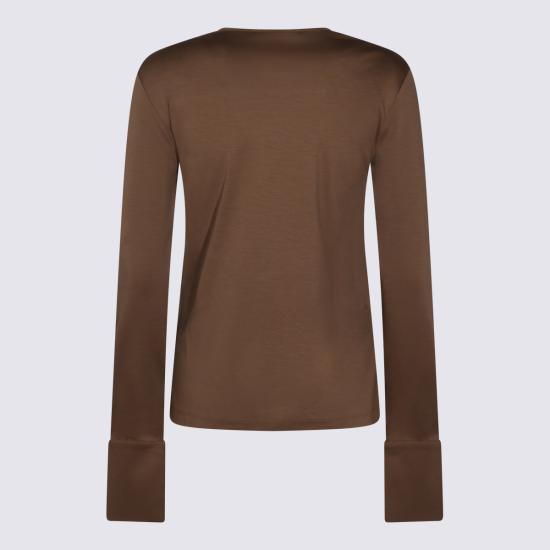 26SS 막스마라 긴팔 티셔츠 2611941058600 13076003 Cuoio - MAX MARA