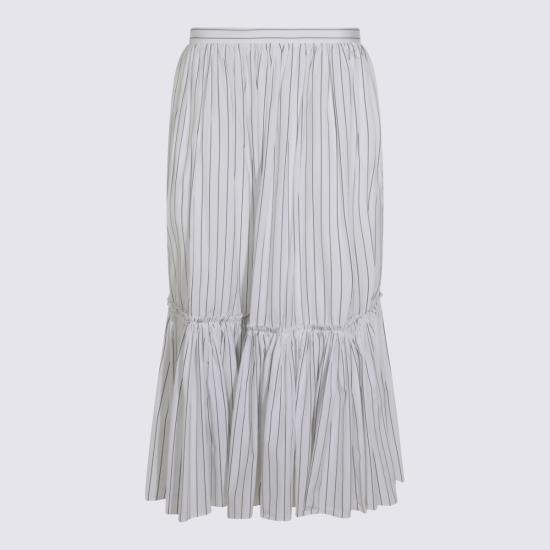 26SS 질샌더 미디 스커트 J02MA0373 J45329154 ARTIC SEA