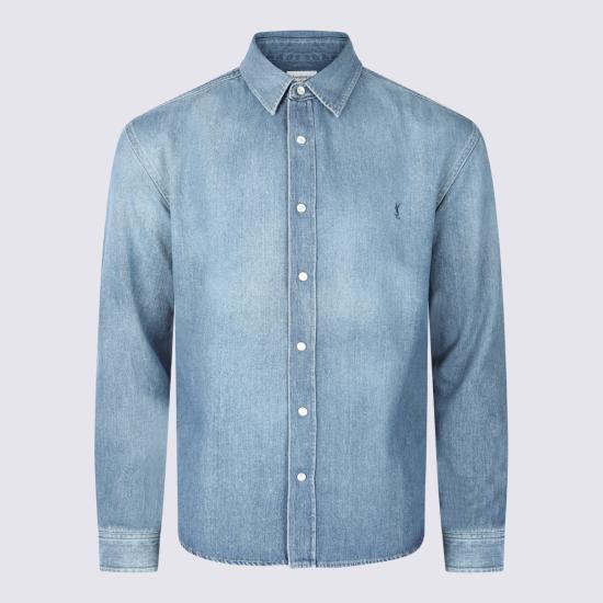 26SS 생로랑 데님 셔츠 862246 Y29YA4428 Indigo
