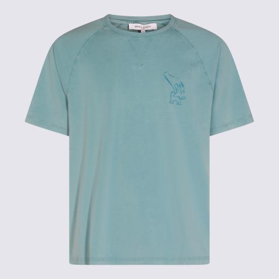 26SS 메종키츠네 반팔 티셔츠 QM00103 KJ70360505 STONE BLUE FADED