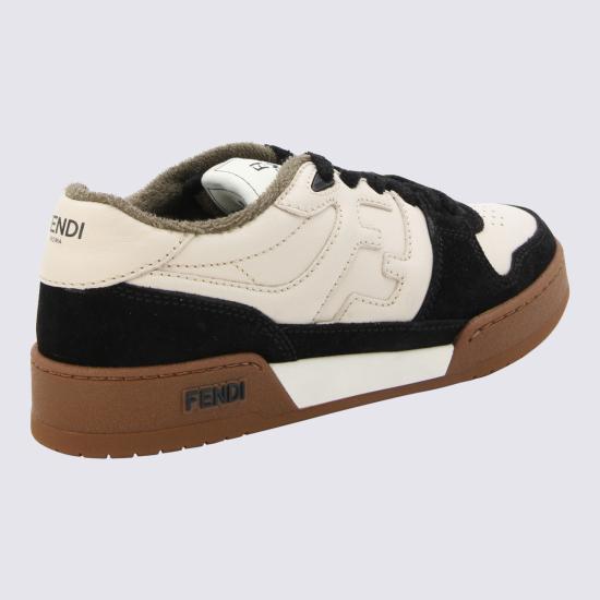 26SS 펜디 매치 스웨이드 로우탑 스니커즈 8E8252 AHH2F1FZB BLACK MILK - FENDI