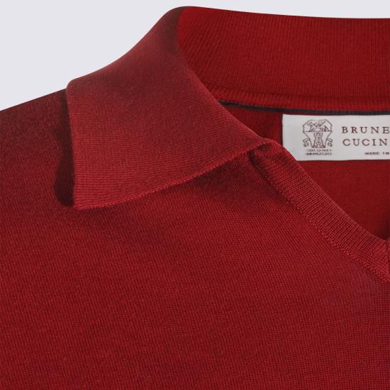 26SS 브루넬로 쿠치넬리 폴로 티셔츠 M29800145 CDE54 Cherry - BRUNELLO CUCINELLI