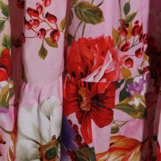 26SS 로베르토 카발리 롱 스커트 WQT303 3AR32D0509 GREEN FUCHSIA - ROBERTO CAVALLI