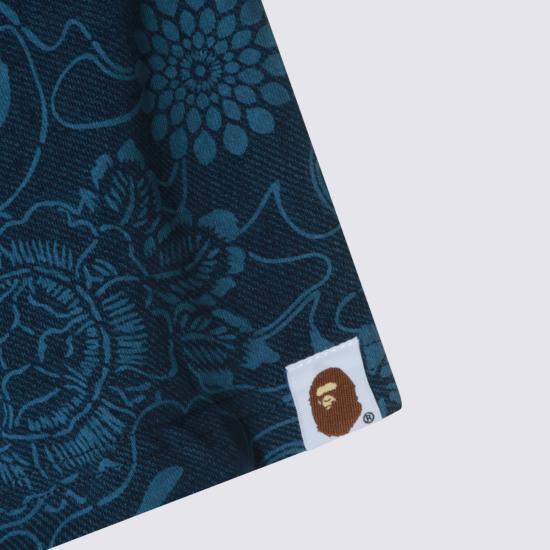 26SS 베이프 반팔 티셔츠 001CSM301305M INDIGO - BAPE