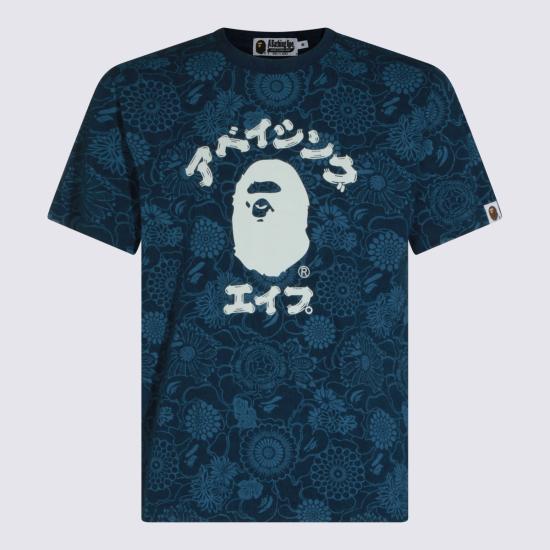 26SS 베이프 반팔 티셔츠 001CSM301305M INDIGO - BAPE