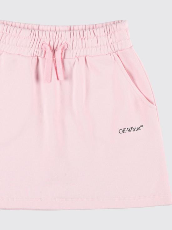 26SS [키즈] 오프화이트 스커트 OGCK002S26FLE001 683 Pink - OFF WHITE