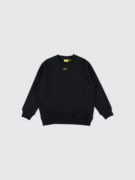 26SS [키즈] 오프화이트 티셔츠 OBBA001S26FLE003 001 Black
