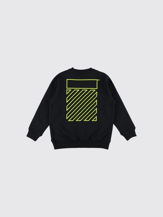 26SS [키즈] 오프화이트 티셔츠 OBBA001S26FLE003 001 Black - OFF WHITE