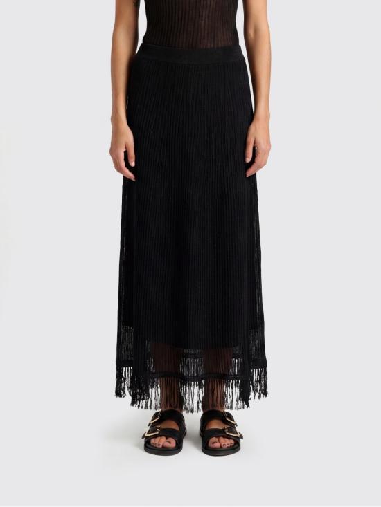 26SS 모모니 롱 스커트 265MMOKN003265MO37 0990 Black