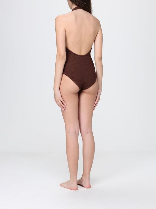 26SS 훈자 지 원피스 수영복 SADRIANAB METALLIC CHOCOLATE Brown - HUNZA G