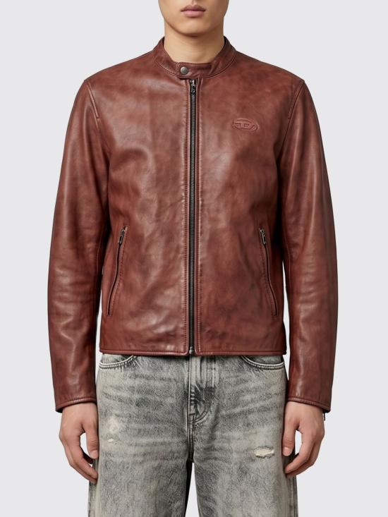 26SS 디젤 가죽 자켓 A211050BKBX 7FG Brown