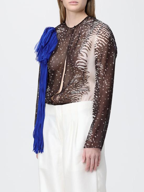 26SS 살바토레 페라가모 긴팔 티셔츠 13I343 793456 Gnawed Blue - SALVATORE FERRAGAMO
