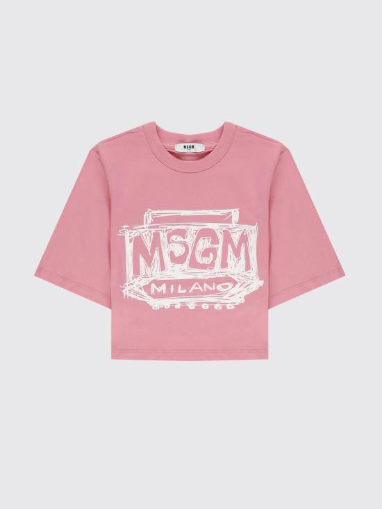 26SS [키즈] 엠에스지엠 티셔츠 S6MSJGTH128MS0 70 Pink
