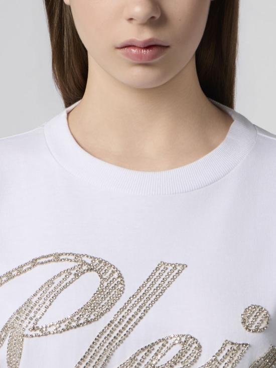 26SS 필립 플레인 반팔 티셔츠 SAFCWTG0680PTE004N 01 White - PHILIPP PLEIN