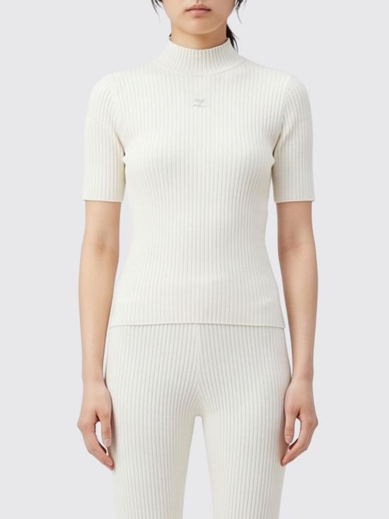 26SS 쿠레쥬 리에디션 니트 탑 숏슬리브 PERMPU026FI0001 0001 White