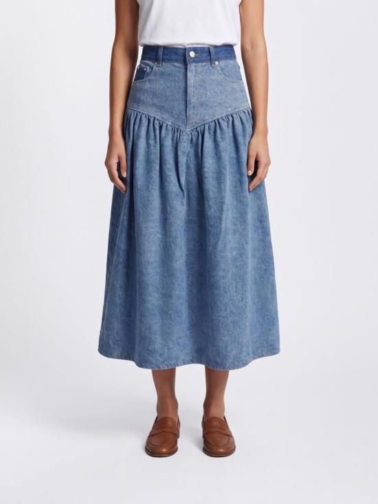 26SS 가니 데님 스커트 A1090247 567 Blue