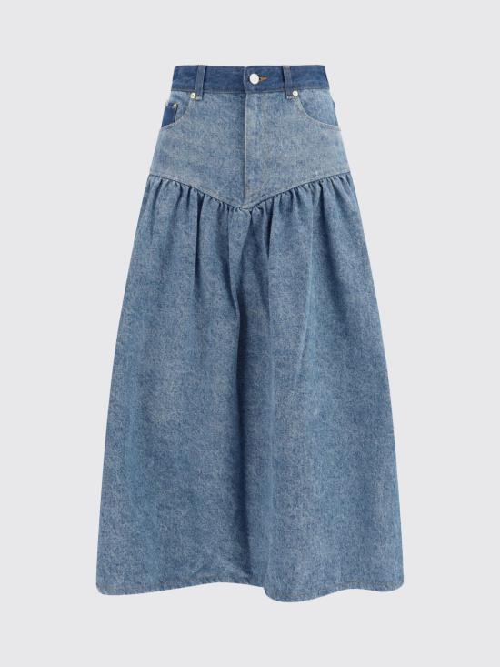 26SS 가니 데님 스커트 A1090247 567 Blue - GANNI