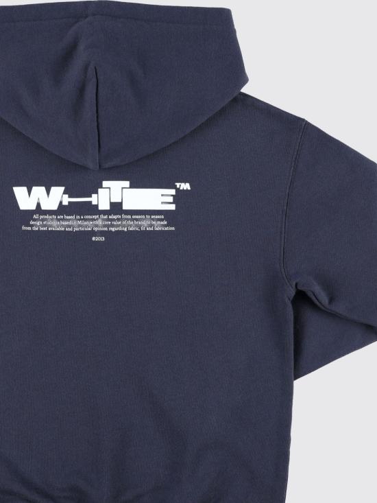 26SS [키즈] 오프화이트 티셔츠 OBBB001S26FLE006 410 Navy - OFF WHITE