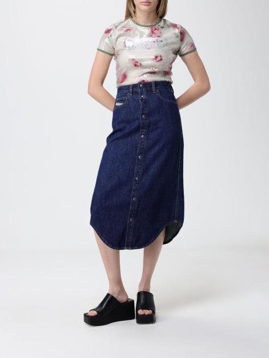 26SS 디젤 미디 스커트 A181070IRAA 01 Denim - DIESEL