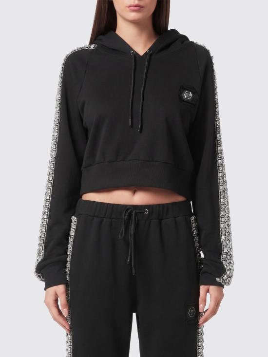 26SS 필립 플레인 후드 티셔츠 AAECWJB1887PTE003N 02 Black