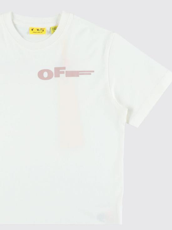 26SS [키즈] 오프화이트 티셔츠 OGAA001S26JER007 100 White - OFF WHITE