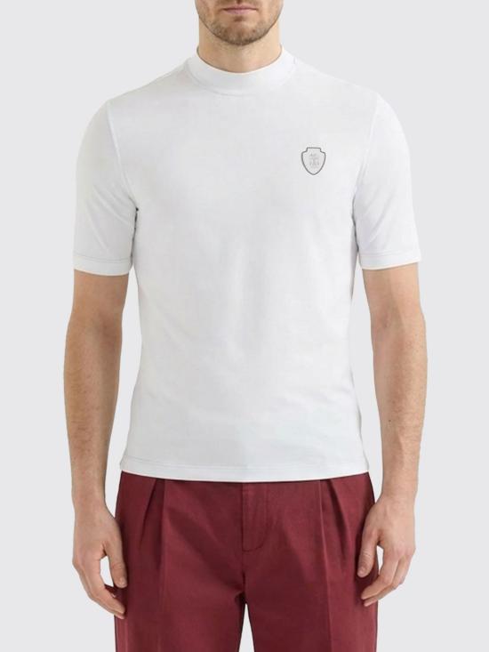 26SS 브루넬로 쿠치넬리 반팔 티셔츠 MW8641310F C159 White
