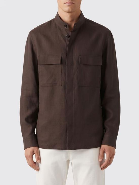 26SS 에르메네질도제냐 자켓 UHV71A3SOT54 M09 Brown