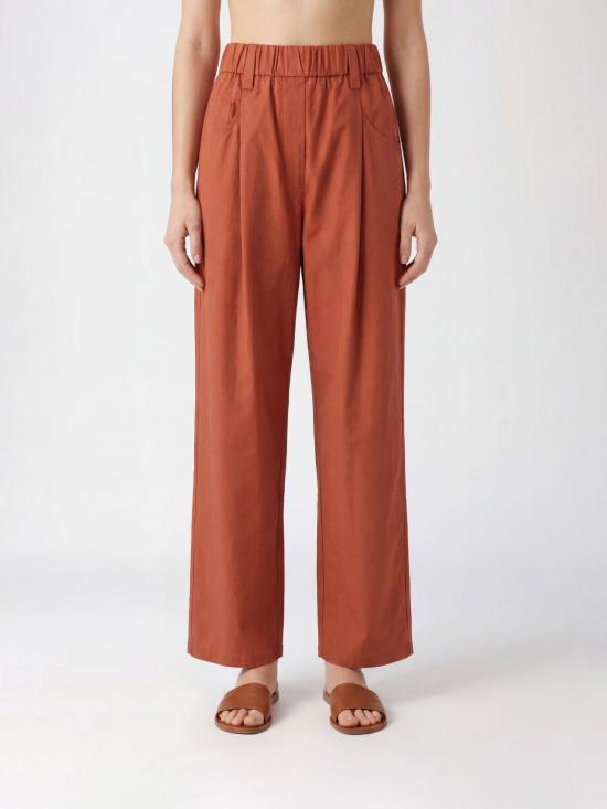 26SS 브루넬로 쿠치넬리 코튼 팬츠 M0H93P8907 C8604 Orange