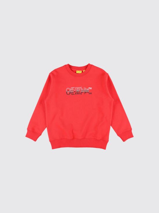 26SS [키즈] 오프화이트 티셔츠 OBBA001S26FLE001 600 Red