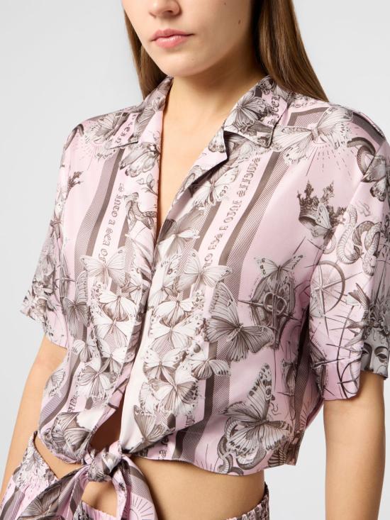 26SS 필립 플레인 블라우스 SAFCWRP0557PTE104N 03 Fuchsia - PHILIPP PLEIN