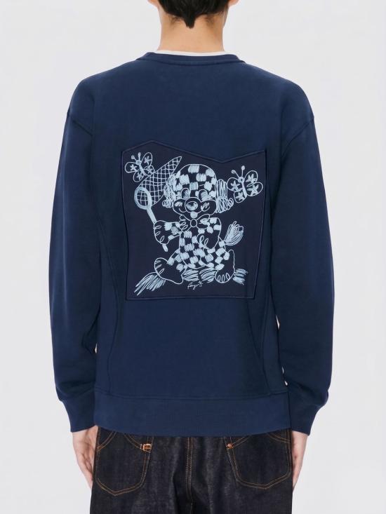 26SS 겐조 Cartoon 자수 스웻셔츠 FG55SW2074MJ 76 Blue - KENZO