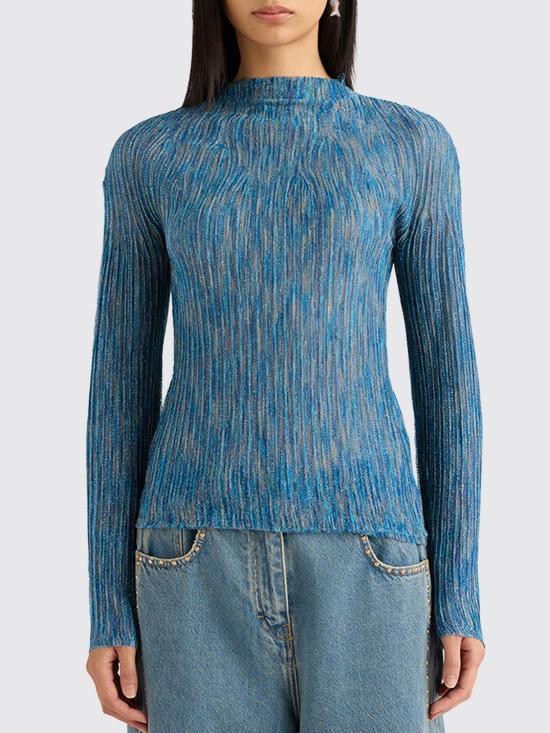 26SS 모모니 긴팔 티셔츠 265MMOKN002265MO37 8730 Turquoise