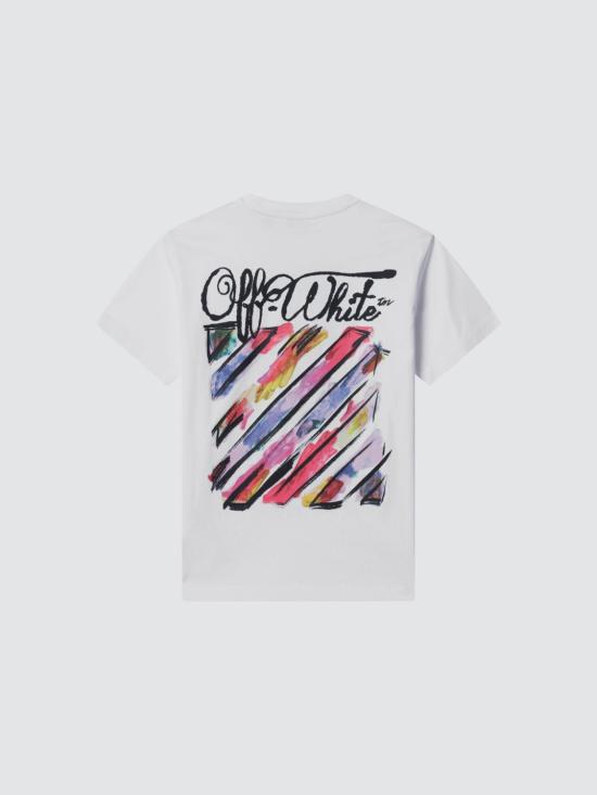 26SS [키즈] 오프화이트 티셔츠 OGAA001S26BJER003 1000 White - OFF WHITE