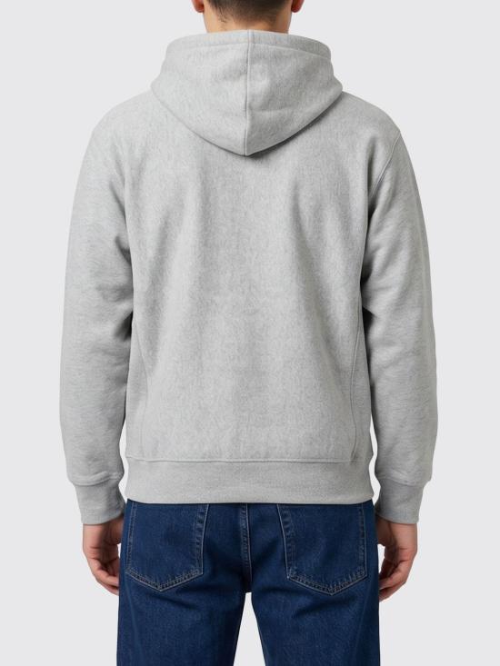 26SS 칼하트 WIP 후드 아메리칸 스크립트 스웨트셔츠 I028279 V6XX Grey - CARHARTT WIP