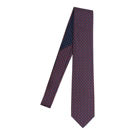 26FW 살바토레 페라가모 넥타이 794962 351460NAVY ROSSO Blue