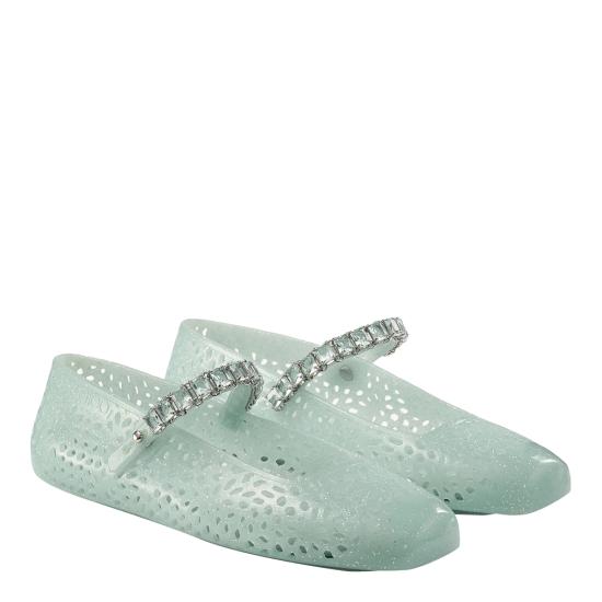 26FW 지미추 플랫 슈즈 THE JELLY NTXLIGHT VERDE Green - JIMMY CHOO