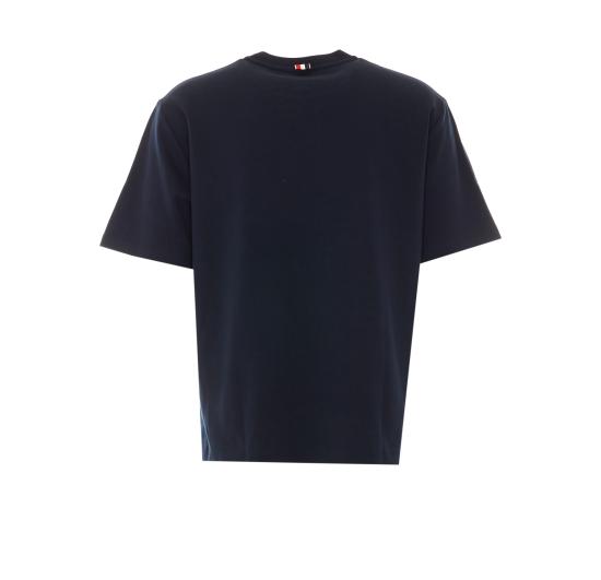 26FW 톰브라운 밀라노 코튼 오버사이즈 포켓 티셔츠 MJS183A 07323415 Blue - THOM BROWNE