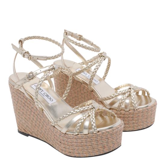 26FW 지미추 샌들 NYRA 100 ZKTSOFT GOLD MIX - JIMMY CHOO