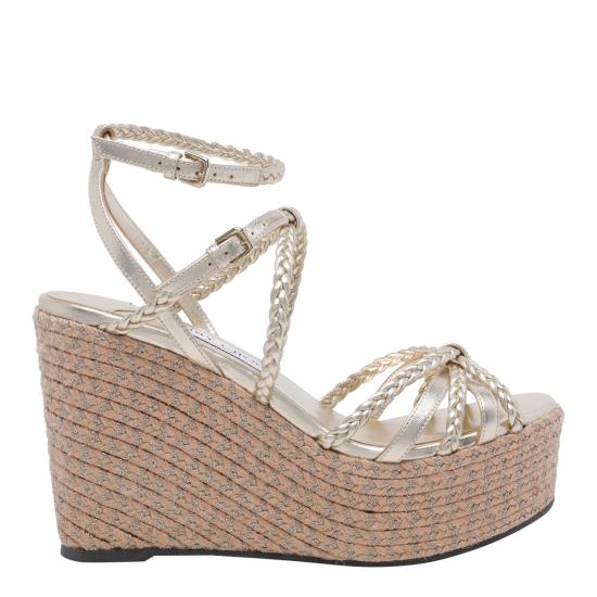 26FW 지미추 샌들 NYRA 100 ZKTSOFT GOLD MIX