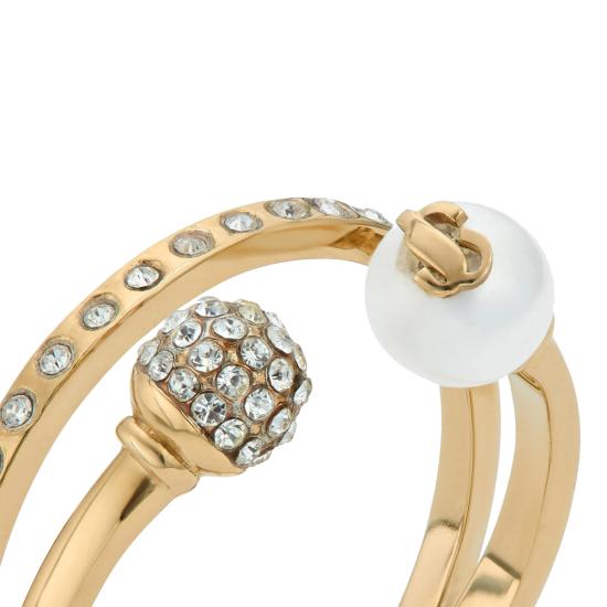 26FW 지미추 반지 JC DOUBLE RING AKKGOLD CRYSTAL - JIMMY CHOO