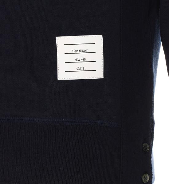 26FW 톰브라운 로고 패치 엔지니어드 4바 스웨트셔츠 MJT021H 00535461 BLUE - THOM BROWNE