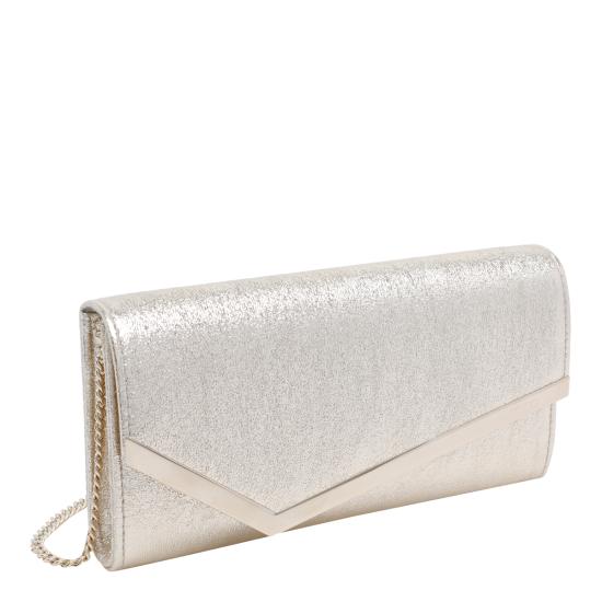 26FW 지미추 클러치/파우치 EMMIE DXBPLATINUM ICE LIGHT GOLD Gold - JIMMY CHOO